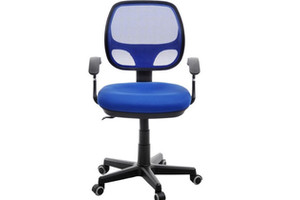 Кресло компьютерное Степ (синий) - фото